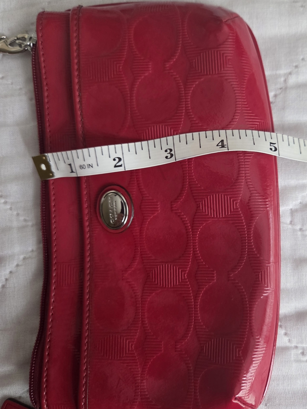 Coach Red Patent Leather Wristlet - Picture 8 of 8